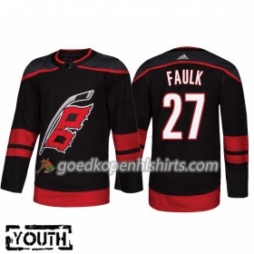 Carolina Hurricanes Justin Faulk 27 Adidas 2018-2019 Alternate Authentic Shirt - Kinderen